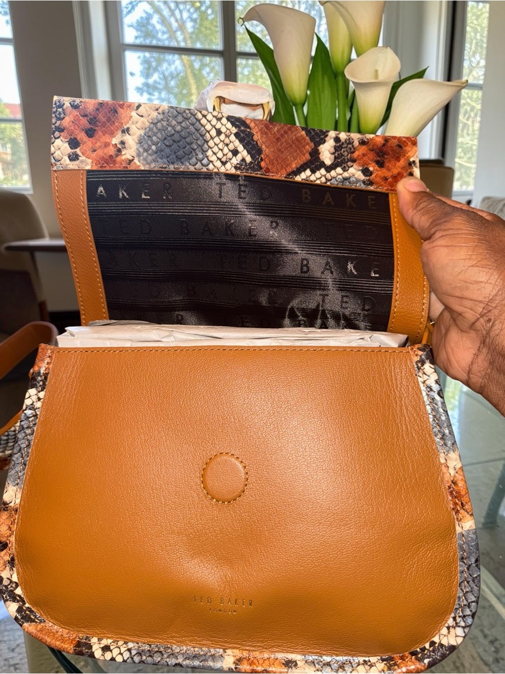 Ted Baker London "Hetty" Snake Print Crossbody Bag NWT - Picture 8 of 16